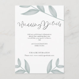 Elegante kalligraphische Angaben zur botanischen H Begleitkarte