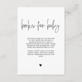 Elegante kalligraphische Bücher für Baby, Babydusc Begleitkarte (Vorderseite)