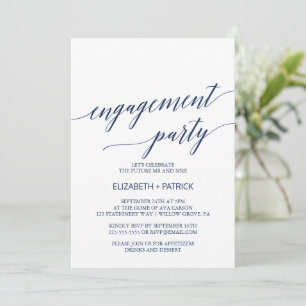 Elegante kalligraphische Engagement der Marine Einladung