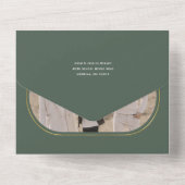 Elegante kalligraphische grüne Weihnachtskarte All In One Einladung (Rückseite)