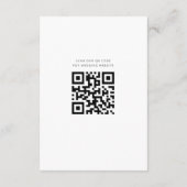 Elegante kalligraphische Hochzeitdetails mit QR-Co Begleitkarte (Rückseite)