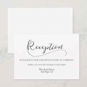 Elegante kalligraphische Hochzeitskarte Einladung