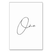 Elegante kalligraphische Hochzeitssemble-Tischnumm Tischnummer (Vorderseite)