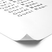 Elegante kalligraphische Hochzeitsstiftung Poster (Ecke)