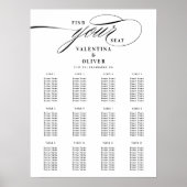 Elegante kalligraphische Hochzeitsstiftung Poster (Vorne)