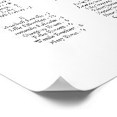 Elegante kalligraphische Hochzeitsstimmung Poster (Ecke)