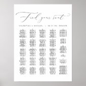 Elegante kalligraphische Hochzeitsstimmung Poster (Vorne)