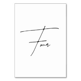 Elegante kalligraphische Hochzeitstil, Tabelle 4 T Tischnummer