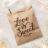 Elegante kalligraphische Liebe ist süße Hochzeit Geschenktütchen (Ausgeschnitten)