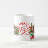 Elegante kalligraphische monogramm rote und grüne  kaffeetasse (Mittel)