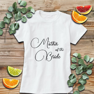 Elegante kalligraphische Mutter der Bride Bridal T-Shirt