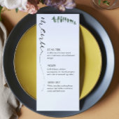 Elegante kalligraphische Schwarz-Weiß-Hochzeit Menükarte