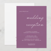 Elegante kalligraphische Script-Hochzeitsempfehlun Einladung (Vorne/Hinten)