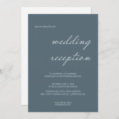 Elegante kalligraphische Script-Hochzeitsempfehlun Einladung (Vorne/Hinten)
