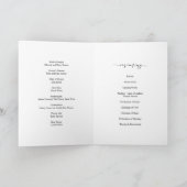 Elegante kalligraphische Skriptzeremonie geklappt Programm (Innenseite)