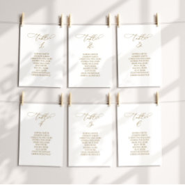 Elegante kalligraphische Tischnummer 4 Sitzplakett