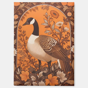 Elegante Kanadagans, inspiriert von William Morris Magnet