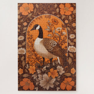 Elegante Kanadagans, inspiriert von William Morris Puzzle