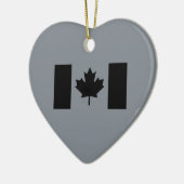 Elegante kanadische Flagge in Schwarz Keramikornament (Links)