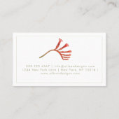 Elegante Kangaroo Paw-Blume - Personalisiert Visitenkarte (Rückseite)