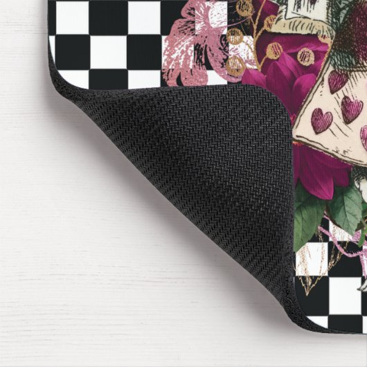 Elegante Kaninchen-Alice im Wunderland Mousepad (Ecke)