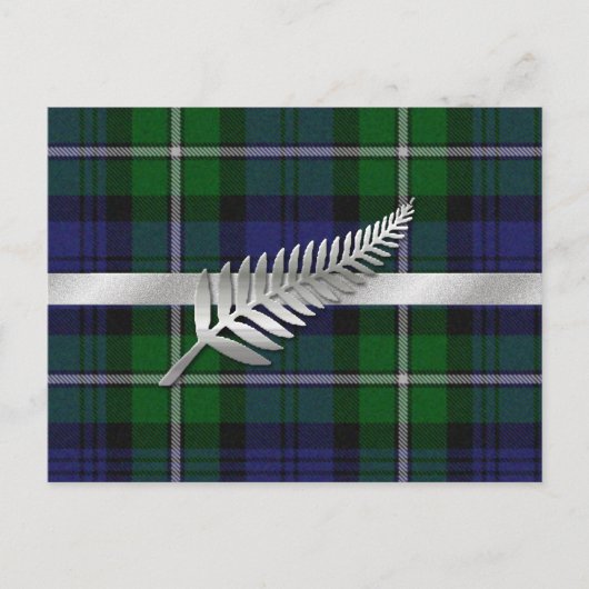 Elegante Kariert Save the Date Postkarte (Vorderseite)