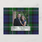 Elegante Kariert Save the Date Postkarte (Vorderseite)