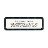 Elegante Karierte Rücksendeadresse Navy Blue und G (Vorne)