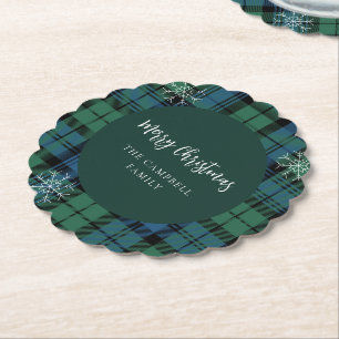 Elegante Karierte Rustikale Campbell Tartan Untersetzer