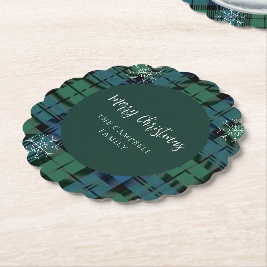 Elegante Karierte Rustikale Campbell Tartan Untersetzer (angewinkelt)