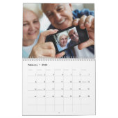 Elegante Karierte Rustikale Familie 2024 Tartan Kalender (Feb 2026)