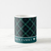 Elegante Karierte Tartan Hunter Green Kaffeetasse (Mittel)