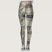 Elegante Karierte und florale Leggings (Vorderseite)