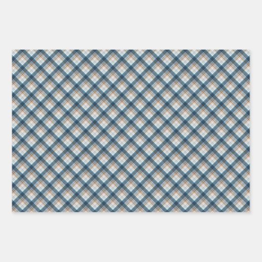 Elegante Karierte und polka dots Art Geschenkpapier Set (Vorderseite)