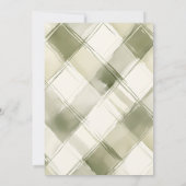 Elegante Karierte Waddle Es wird Enten Geschlecht Einladung (Rückseite)