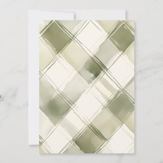 Elegante Karierte Waddle Es wird Enten Geschlecht  Einladung (Rückseite)