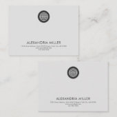 Elegante Karkohle Gray Business Note Card Mitteilungskarte (Vorne/Hinten)