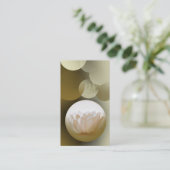 Elegante Karte buiseness weißer Lotos des (Stehend Vorderseite)