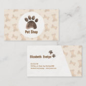 Elegante Karte des Aquarellhaustierspeichers mit (Vorne/Hinten)