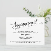 Elegante Karte für die verspätete Hochzeit (Stehend Vorderseite)