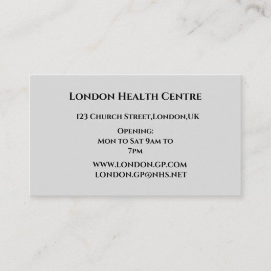 Elegante KARTE für individuelle Ernennung (Vorderseite)