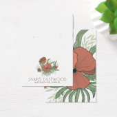 Elegante Karte mit blorfarbenem Ohrring (Schreibtisch)