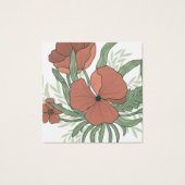 Elegante Karte mit blorfarbenem Ohrring (Rückseite)