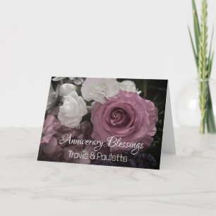 Elegante Karte zum Geburtstag eines Paares