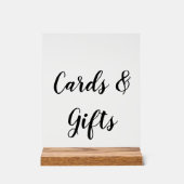 Elegante Karten und Geschenke Akryllisches Zeichen Acrylschild (Vorderseite)