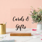 Elegante Karten und Geschenke Akryllisches Zeichen Acrylschild (Hochzeit)