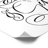 Elegante Karten und Geschenke Black Calligraphy |  Poster (Ecke)