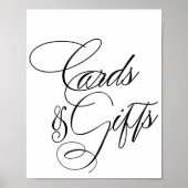 Elegante Karten und Geschenke Black Calligraphy |  Poster (Vorne)