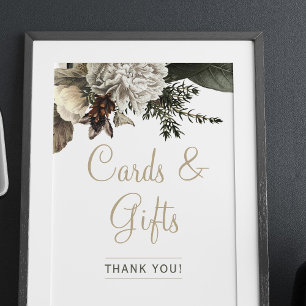 Elegante Karten und Geschenke Blumenstrauß Poster