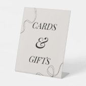 Elegante Karten und Geschenke Brautparty Party Sig Sockelschild (Vorderseite)